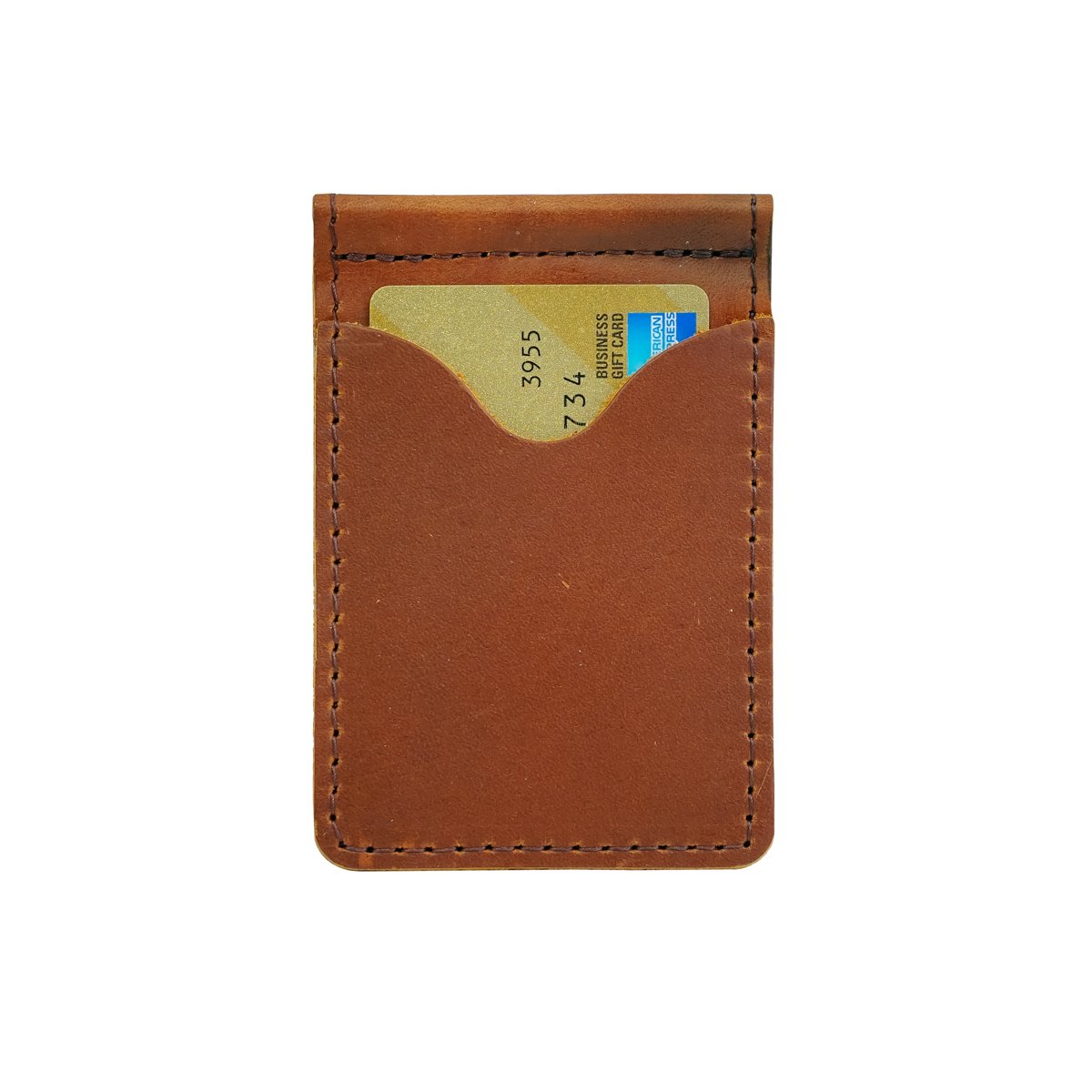 Brown Money Clip Wallet. Handmade of High quality Italian leather!