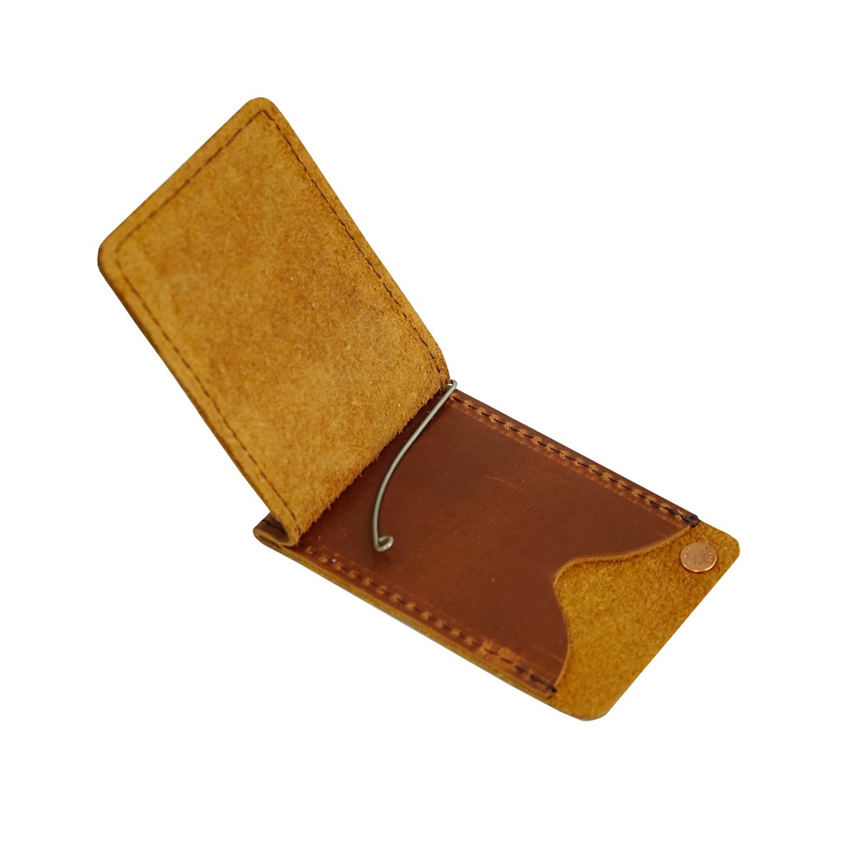 money clip leather wallet