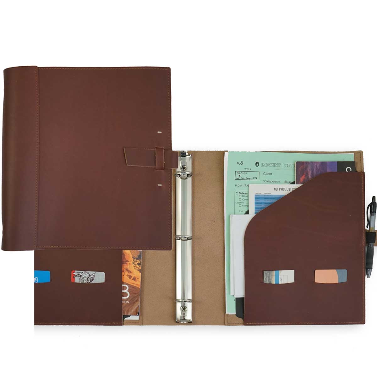 Soft Leather Three Ring Binder Special Edition - 8.5 x 11/ Document  Holder – Rustico Corporate