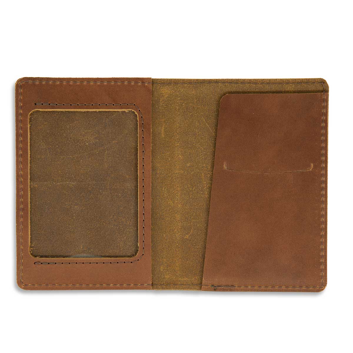 Rustico AC0160-0002 Leather Passport Cover for Unisex Saddle