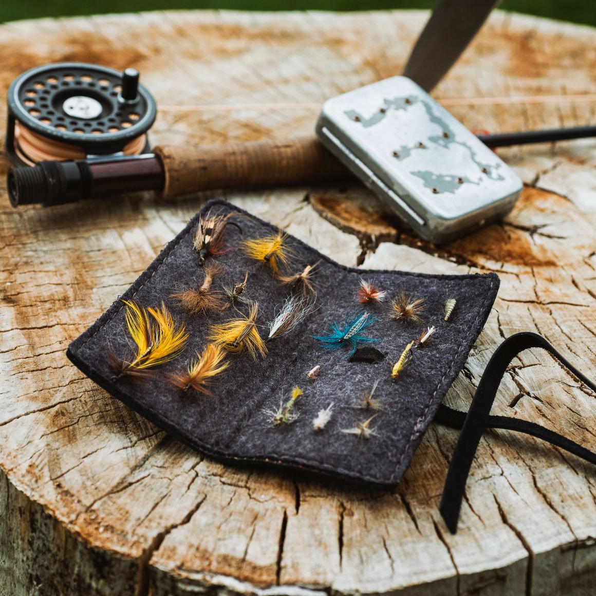 Leather Fly Fishing Wallet - Book of Flies
