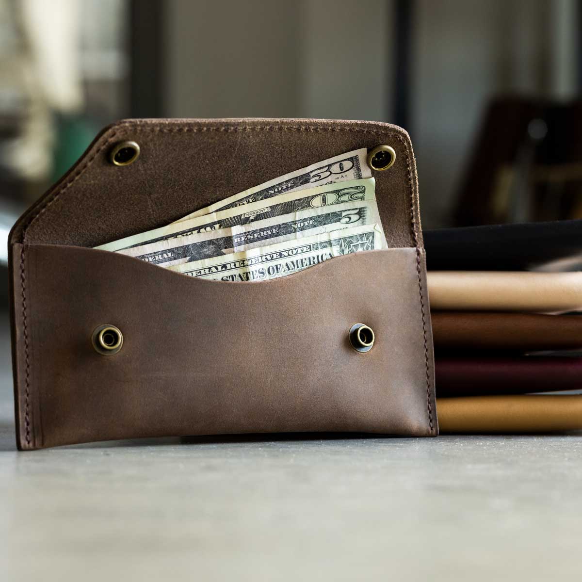 Leather Cash Envelope Wallet – Rustico Corporate